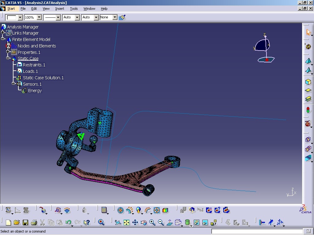     CATIA CAE汽车悬架仿真分析过程
