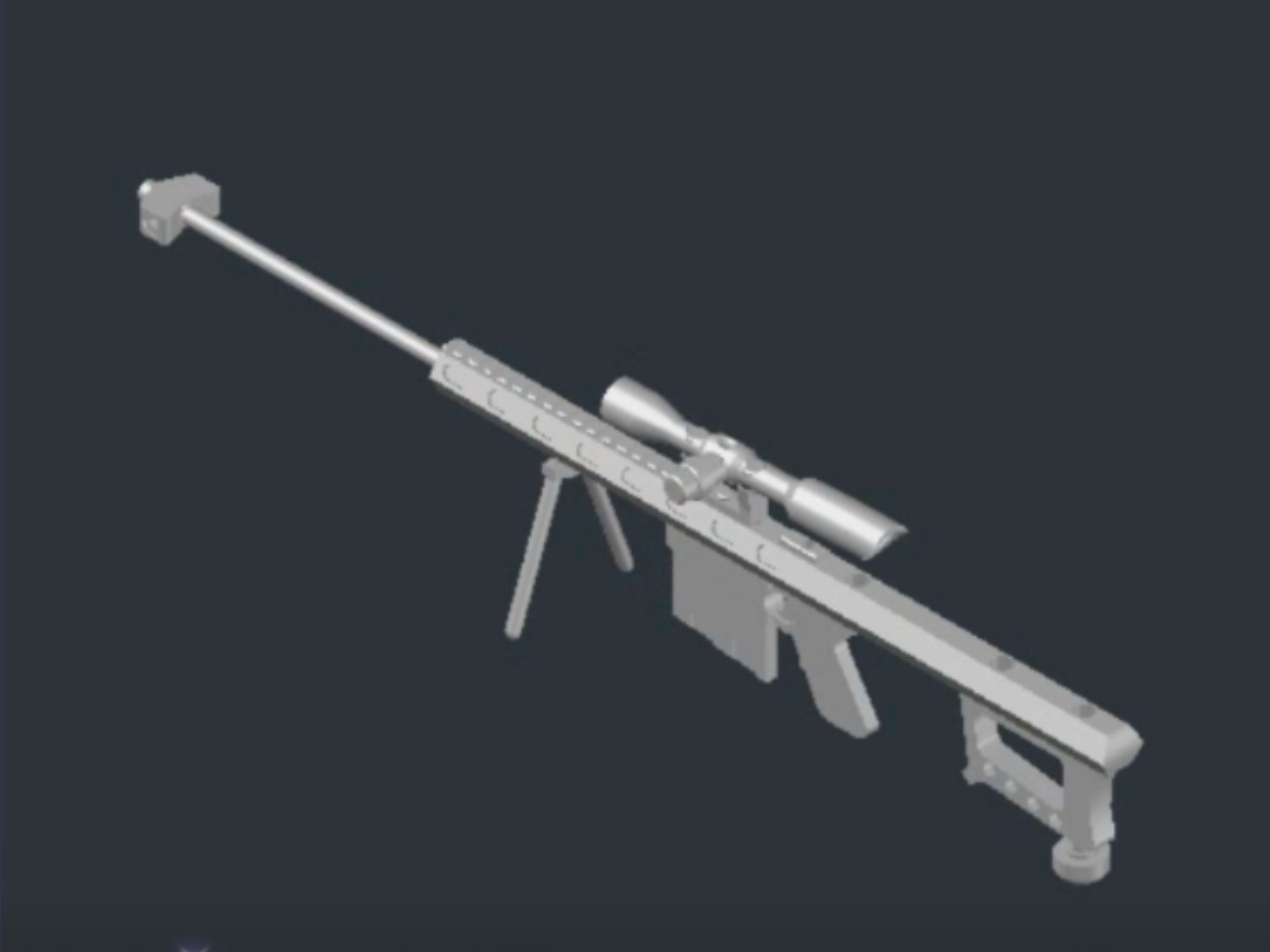 用AutoCAD制作狙击步枪模型