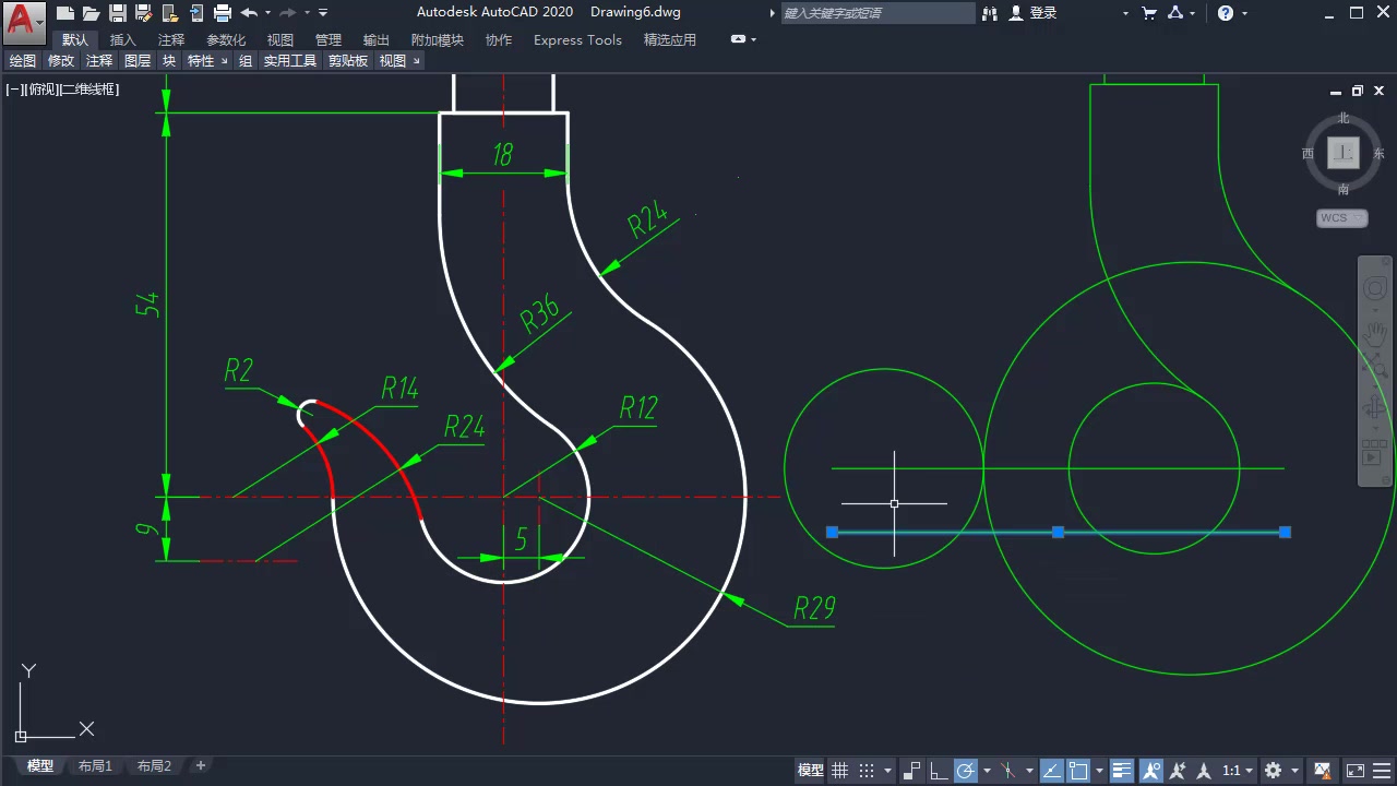 CAD经典图形吊钩 这道题每个学员都遇到过 你会画吗