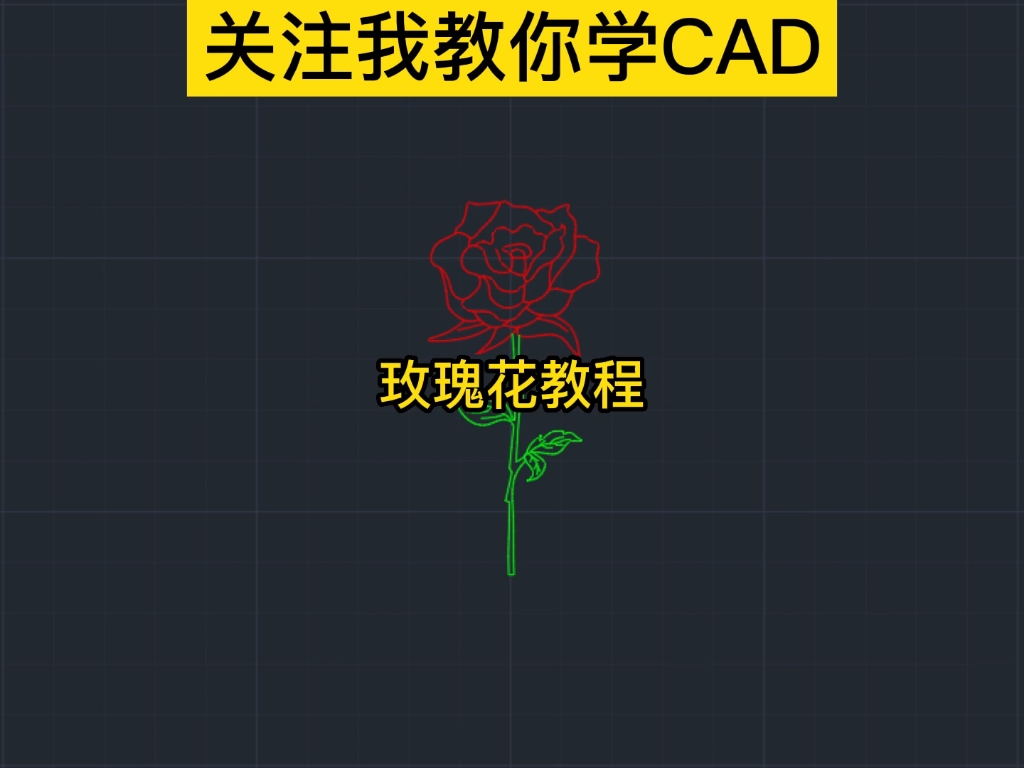 在CAD课程中教你绘制玫瑰花#我在临沂为高彦发声