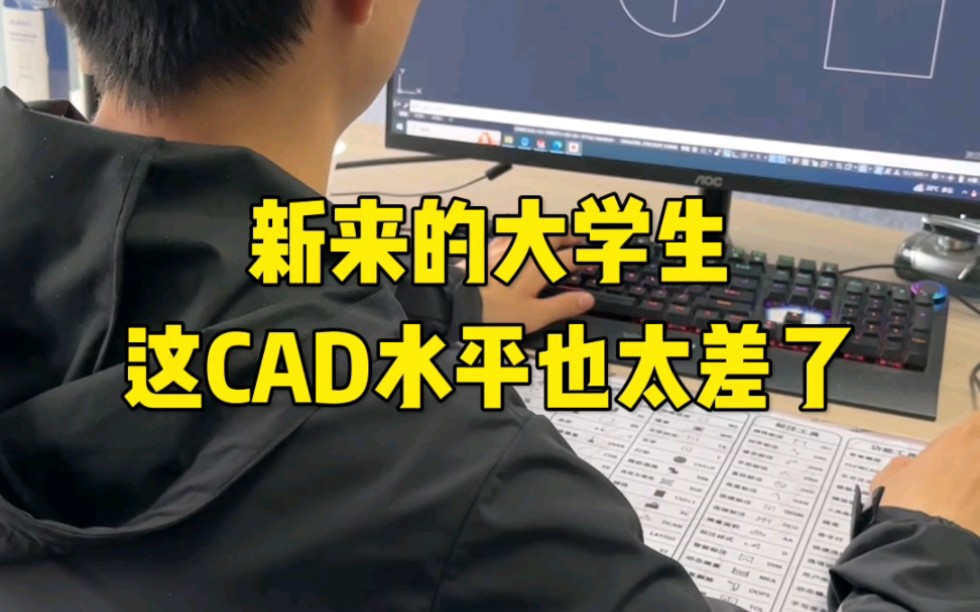 新来的大学生CAD技能还待提升