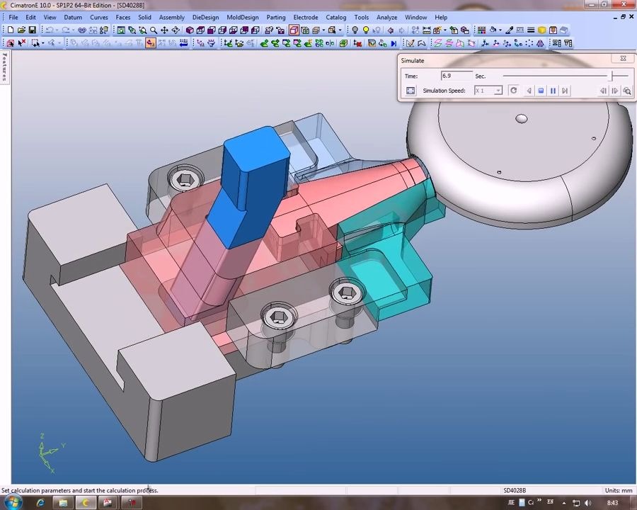 Cimatron E10化妆盒滑动结构解析