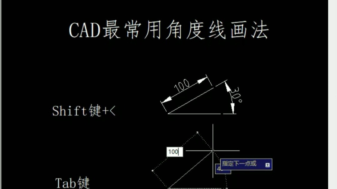     CAD中最实用的角度线绘制方法
