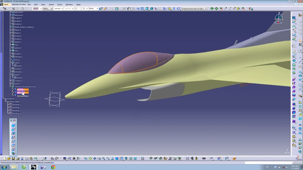 CATIA F16建模第七步详解