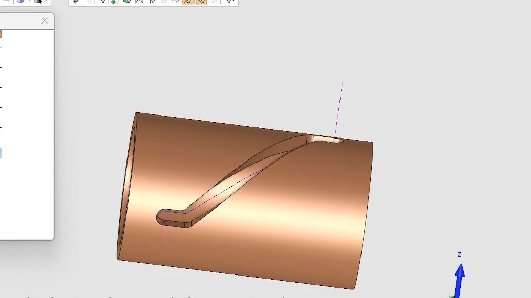     4轴联动加工管螺旋槽曲线投影技术
