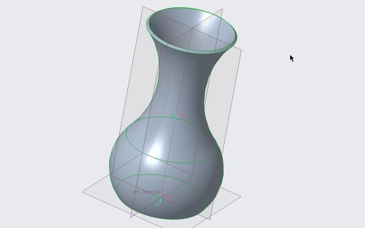     花瓶建模教程 Proe Creo 0005
